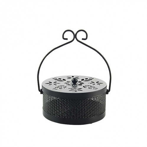 Boîte de bobine de moustique ignifuge creuse multifonctionnelle portative extérieure avec couvercle (noir) SH001A1461-07