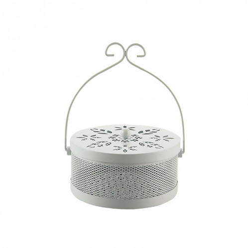 Boîte de bobine de moustique ignifuge creuse multifonctionnelle portative extérieure avec couvercle (blanc) SH001D308-07