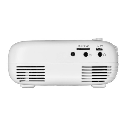 YG200 Mini projecteur de poche LED portable AV USB SD HDMI jeu de film vidéo projecteur vidéo de cinéma maison, prise américaine (noir et blanc) SH39BW802-017