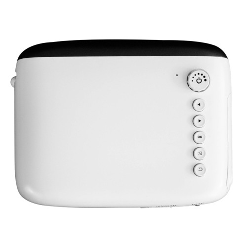 YG200 Mini projecteur de poche LED portable AV USB SD HDMI jeu de film vidéo projecteur vidéo de cinéma maison, prise américaine (noir et blanc) SH39BW802-017