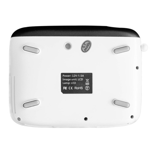 YG200 Mini projecteur de poche LED portable AV USB SD HDMI jeu de film vidéo projecteur vidéo de cinéma maison, prise américaine (noir et blanc) SH39BW802-017