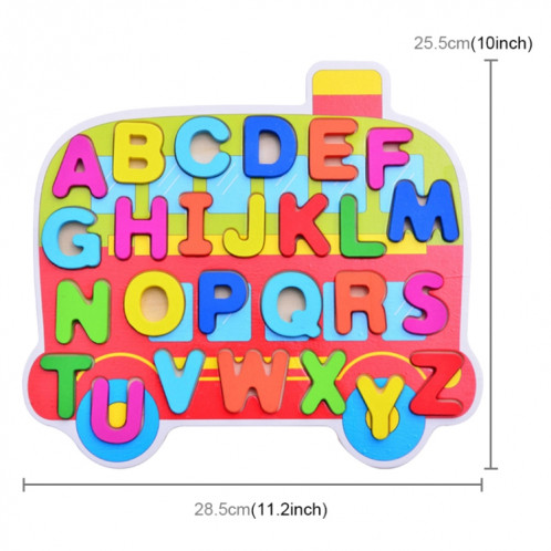 Enfants Puzzle Jouets Pépinière Dessin Animé Main Grab Board En Bois Contreplaqué Jigsaw Puzzle pour Enfants Numérique Alphabet Cognition (Lettre) SH901B314-06