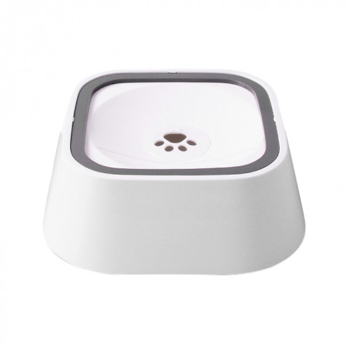 Gamelle d'eau potable anti babines mouillé pour animaux de compagnie chien et chat (blanc) 1.5 litre SH701B455-05