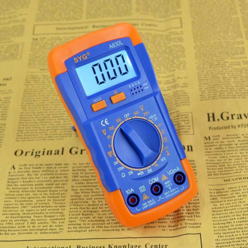 Multimètre numérique multifonctionnel lumineux de mètre de capacité de protection d'A830L SH69891169-05