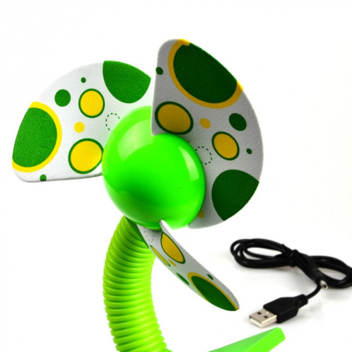 Ventilateur de poussette pour lit de bébé Mini Clip portable USBCharging Dormitory Office Small Electric Fan (Vert) SH601B473-08