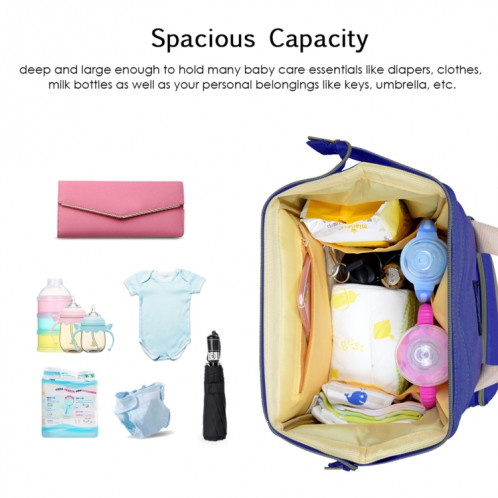 OSOCE Multi-function Mummy Bag Shoulder Large Capacity Storage Maternal and Child Package Light Simple Travel Bag (Light Purple) SH801A1714-07