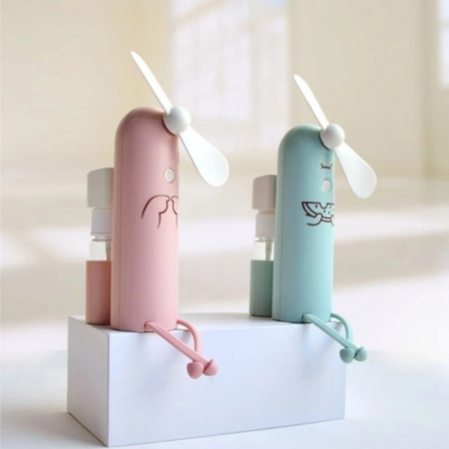 Creative Mobile Phone Support Cartoon Spray Mini Fan Portable Usb Fan (Green) SH201B900-07
