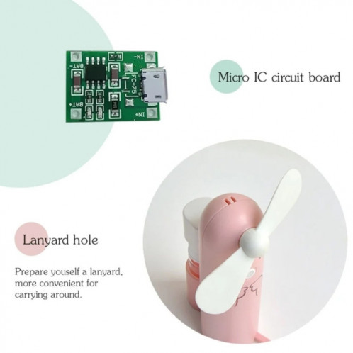 Creative Mobile Phone Support Cartoon Spray Mini Fan Ventilateur USB portable SH201D355-07