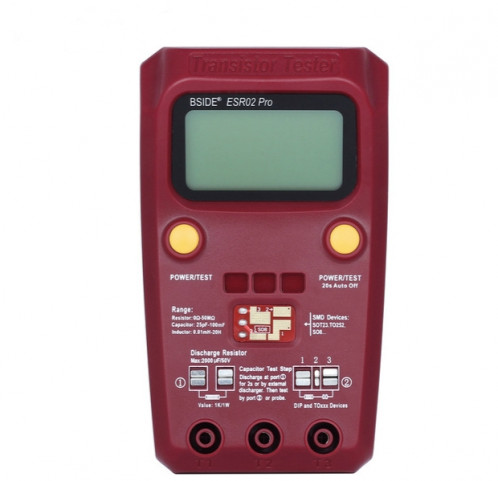 BSIDE ESR02 Pro Tableau de Test de Transistor Numérique M328 Résistance Inductance Capacité ESR Testeur SB63901559-07