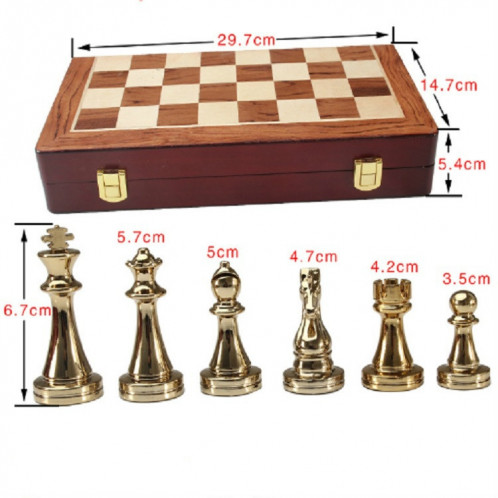 Jeu d'échecs européen simple en alliage de zinc SH5028817-06