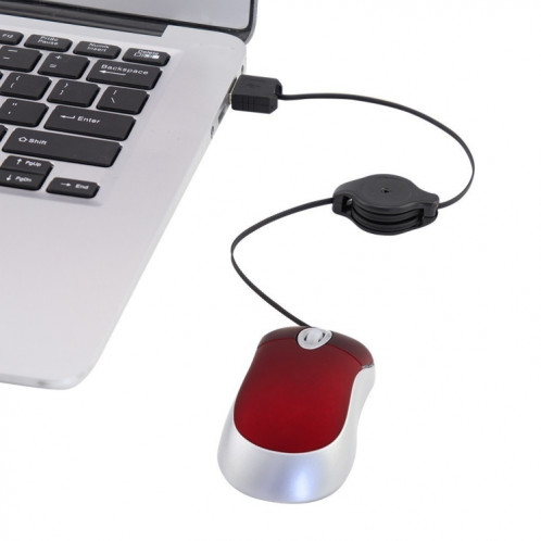 Mini souris d'ordinateur câble USB rétractable optique ergonomique1600 DPI petites souris portables pour ordinateur portable (violet) SH601A1515-06