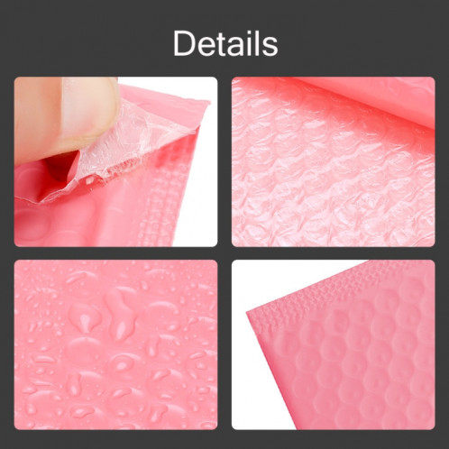50 pcs Pink Co-Extrusion Film Bubble Sac Logistique Emballage Équipement Épaissi Sac, Taille: 25x30cm SH11011316-06