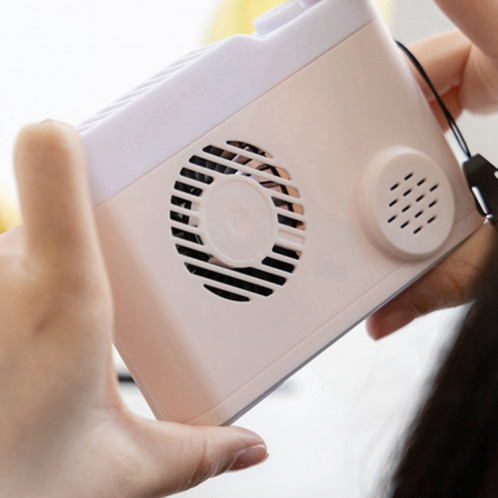 Mini ventilateur portatif pour appareil photo de charge USB suspendu petit ventilateur (rose) SH301C380-07