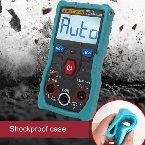 ZOYI ZT-S1 Multimètre numérique intelligent Ampèremètre de capacité automatique (standard bleu) SH701A1284-09