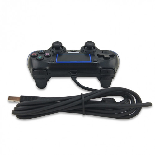 Pour contrôleur de jeu de câble avec poignée filaire PS4 (noir bleu) SH701A37-07