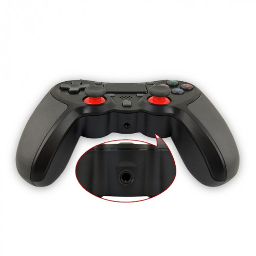 Manette de jeu sans fil en caoutchouc avec poignée Bluetooth pour hôte PS4 (orange) SH601D88-07
