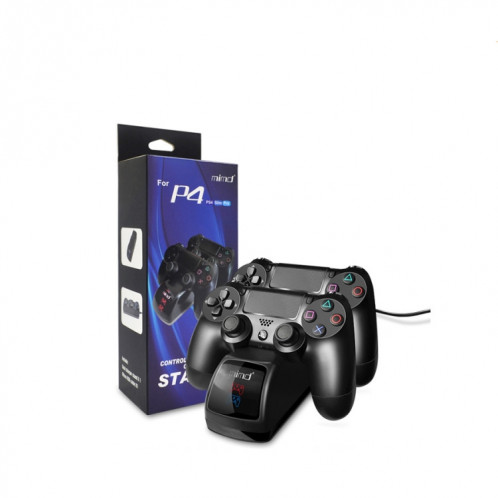 Station d'accueil à double chargeur USB avec indicateur LED pour manette sans fil PS4 (noir) SM201A901-06