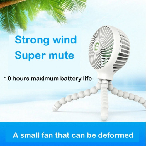 Mini ventilateur portatif rechargeable USB pliable de dessin animé déformé Octopus (rose) SH201B806-08