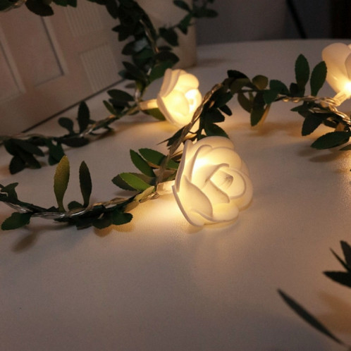 7.5m 50 LEDS SIMULATION SOLAIRE VERT VERTE FEUILLE ROSE ROSE VERTE DE FLEUR VIDE LED GARLAND DE CORREL SH82031467-06