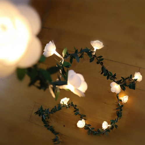 7.5m 50 LEDS SIMULATION SOLAIRE VERT VERTE FEUILLE ROSE ROSE VERTE DE FLEUR VIDE LED GARLAND DE CORREL SH82031467-06