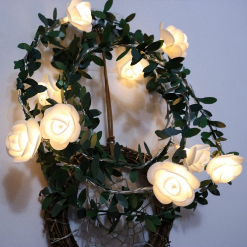 7.5m 50 LEDS SIMULATION SOLAIRE VERT VERTE FEUILLE ROSE ROSE VERTE DE FLEUR VIDE LED GARLAND DE CORREL SH82031467-06