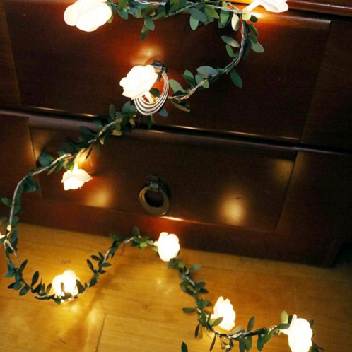 7.5m 50 LEDS SIMULATION SOLAIRE VERT VERTE FEUILLE ROSE ROSE VERTE DE FLEUR VIDE LED GARLAND DE CORREL SH82031467-06