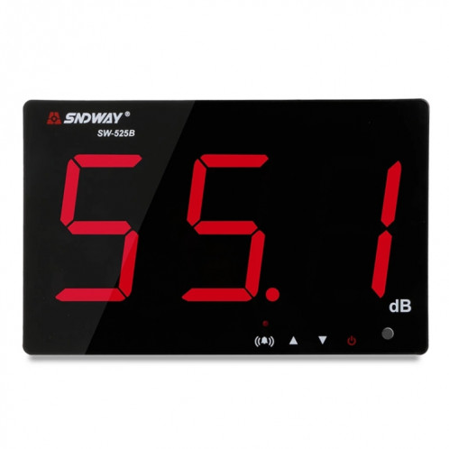 SNDWAY Testeurs de surveillance de décibel de bruit d'affichage numérique grand écran 30 ~ 130dB muraux, spécification: SW525B avec stockage + USB SS6802695-07