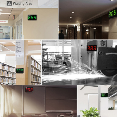 SNDWAY Testeurs de surveillance de décibel de bruit d'affichage numérique grand écran 30 ~ 130dB muraux, spécification: SW525B avec stockage + USB SS6802695-07