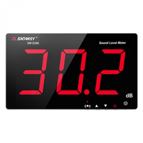 SNDWAY Testeurs de surveillance de décibel de bruit d'affichage numérique grand écran 30 ~ 130dB muraux, spécification: SW526A écran 18 pouces SS6803825-07