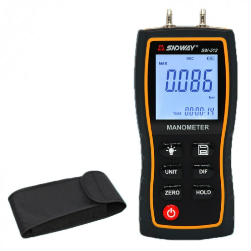 SnDway SW512 Testeur de pression différentiel numérique et négatif de haute précision SS47241842-011