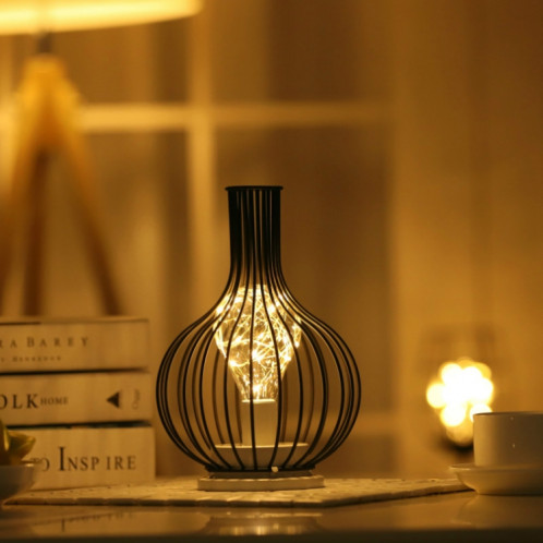 Rétro Classique Fer Art LED Lampe De Table Lampe De Lecture Veilleuse Chambre Lampe De Bureau Éclairage Décoration De La Maison, Abat-jour Style: Réveil Bouteille SH52031830-09