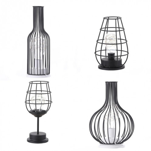 Rétro Classique Fer Art LED Lampe De Table Lampe De Lecture Veilleuse Chambre Lampe De Bureau Éclairage Décoration De La Maison, Abat-jour Style: Réveil Bouteille SH52031830-09