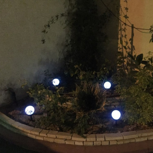 Décoration de paysage de pelouse de lumière de sol solaire d'ampoule extérieure imperméable de 2 PCS (lumière blanche) SH101A908-06