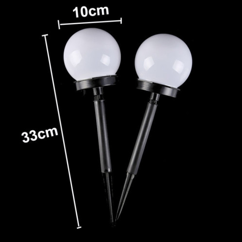Décoration de paysage de pelouse de lumière de sol solaire d'ampoule extérieure imperméable de 2 PCS (lumière blanche) SH101A908-06