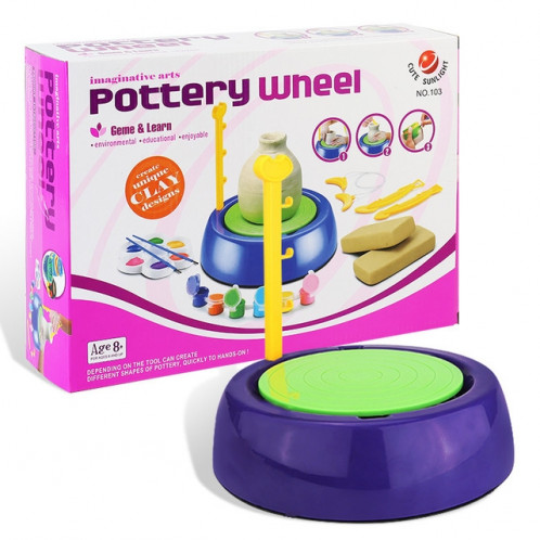 Portable Mini bricolage manuel électrique porcelaine poterie enfants Art éducation artisanat SH8168886-06