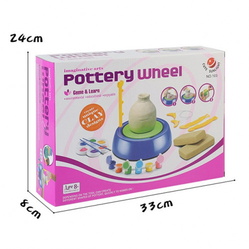 Portable Mini bricolage manuel électrique porcelaine poterie enfants Art éducation artisanat SH8168886-06