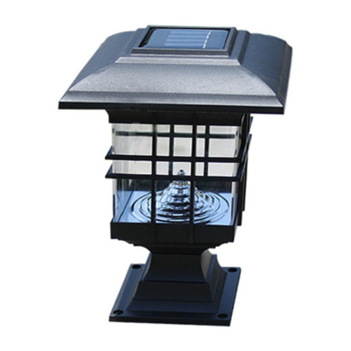Lampe de mur de pelouse de jardin décorative imperméable extérieure de lumière de pilier solaire (lumière blanche) SH701A1875-07