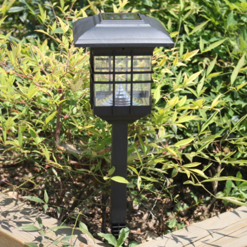 Lampe de mur de pelouse de jardin décorative imperméable extérieure de lumière de pilier solaire (lumière blanche chaude) SH701B1831-07