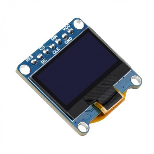 Module d'affichage OLED Waveshare 0,96 pouces, résolution 128 × 64, communication SPI / I2C (E Blue) SW301C118-08