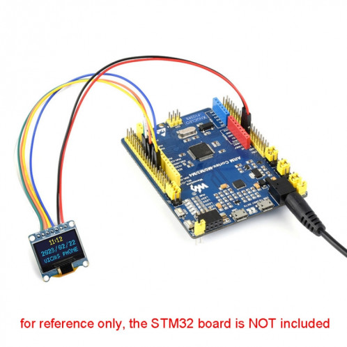 Module d'affichage OLED Waveshare 0,96 pouces, résolution 128 × 64, communication SPI / I2C (C jaune bleu) SW301A1784-08