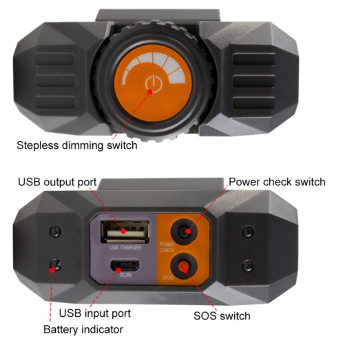 Lanterne de camping portative rechargeable extérieure USB de tente de camping SH96031116-07
