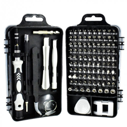 Outil de réparation de démontage de téléphone portable de tournevis de prune magnétique 110 en 1 (noir) SH301C982-08