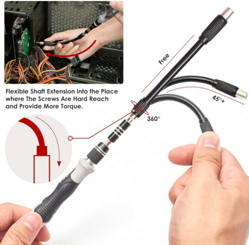 Outil de réparation de démontage de téléphone portable de tournevis de prune magnétique 110 en 1 (noir) SH301C982-08