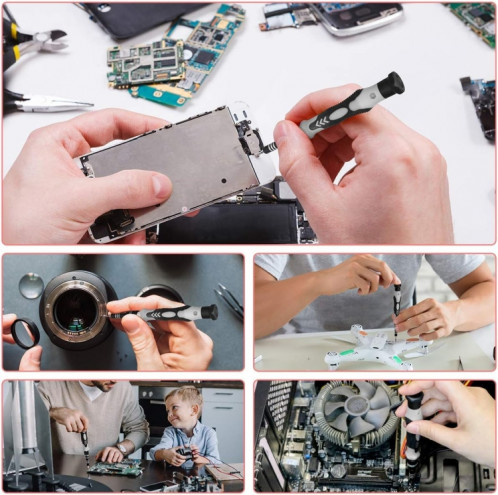 Outil de réparation de démontage de téléphone portable de tournevis de prune magnétique 110 en 1 (noir) SH301C982-08