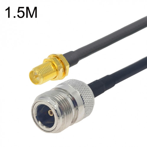 Câble adaptateur coaxial RP-SMA femelle vers N femelle RG58, longueur du câble : 1,5 m. SH65031144-04