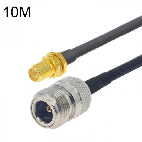 Câble adaptateur coaxial RP-SMA femelle vers N femelle RG58, longueur du câble : 10 m. SH6506487-04