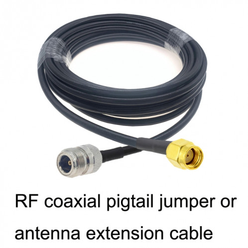 Câble adaptateur coaxial RP-SMA mâle vers N femelle RG58, longueur du câble : 1 m SH70021664-04