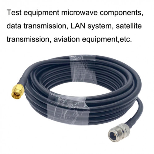 Câble adaptateur coaxial SMA mâle vers N femelle RG58, longueur du câble : 0,5 m. SH71011555-04