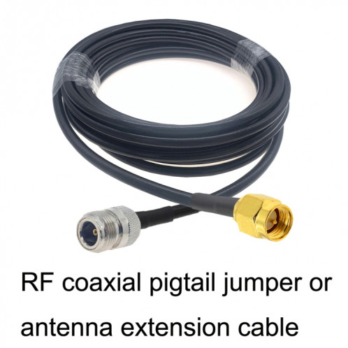 Câble adaptateur coaxial SMA mâle vers N femelle RG58, longueur du câble : 5 m. SH71051444-04