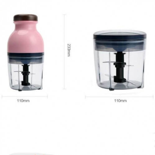 Tasse de mélange portable Presse-agrumes de lait de soja électrique Machine de cuisson multifonction Hachoir à viande (rose) SH402A1796-010